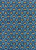 Bengali bleu et jaune, papier fantaisie indien