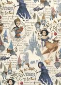 Blanche neige, papier fantaisie italien