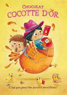 Cocotte d'or, carte postale Amandine Piu