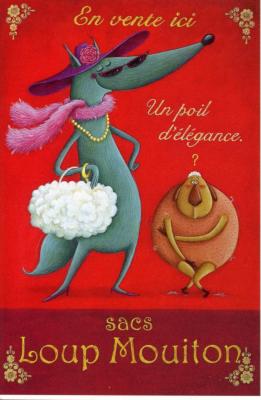 Loup mouiton, carte postale Amandine Piu