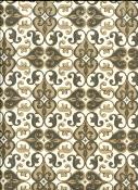 Arabesque brun beige et or, papier fantaisie indien