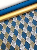 Papier fantaisie indien cocoon bleu pétrole