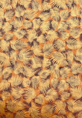 Papier fantaisie indien palme bleu et or 