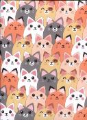 Papier fantaisie anglais, une foule de chats