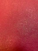 Papier fantaisie impression fleur rouge et or