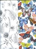 Papier fantaisie recto verso nuée de papillons