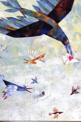 Pigeon voyageur, carte postale 20897
