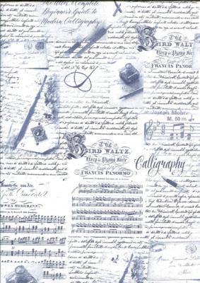 Papier fantaisie italien, calligraphie