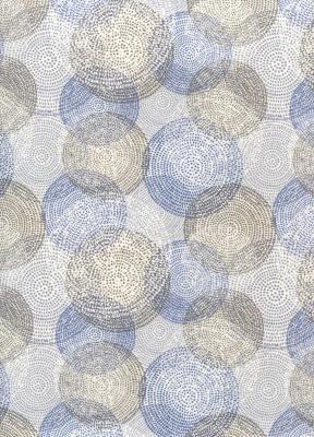 Cercle bleu et or, papier fantaisie italien