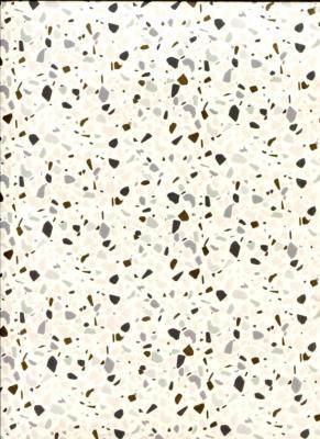 Papier fantaisie italien, mini terrazzo gris et or