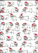 Mon bouledogue, papier fantaisie de Noël