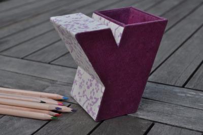 Pot à crayon Y, fiche technique de cartonnage