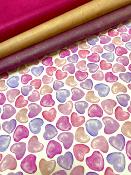 Papier fantaisie, coeur rose à croquer