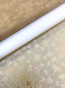 Papier fantaisie indien, ginkgo beige et or