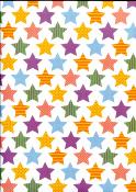 Grandes étoiles de couleur, papier fantaisie
