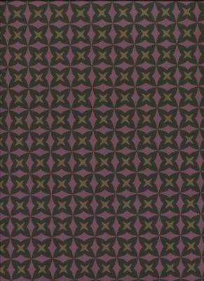 Graphique 6 olive et noir fond prune, papier fantaisie
