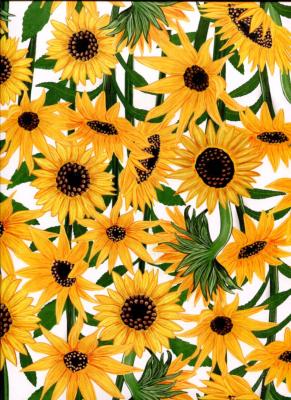 Papier fantaisie anglais, les tournesols