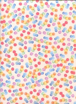 Papier fantaisie, dot multicolore