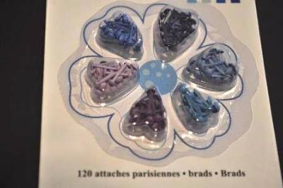 Assortiment d'attaches parisiennes bleues