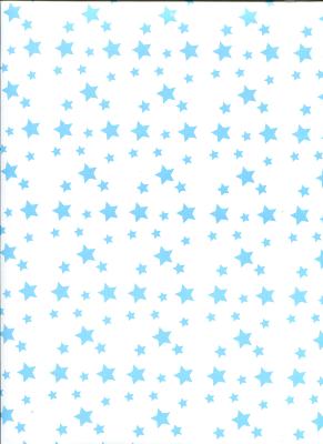 Etoile bleu fond blanc, papier fantaisie