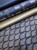 Gatsby or fond noir, papier fantaisie indien