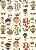 Ballon dirigeable, papier fantaisie italien