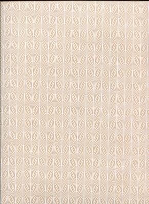 Carré art déco blanc fond chamois, papier indien