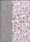 Papier fantaisie recto verso confettis et terrazzo gris et rose