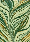 Papier fantaisie indien marbré vert pistache