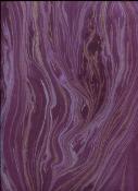 Marbré violet et or, papier indien
