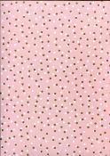 Pois blanc or fond rose, papier fantaisie