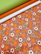 papier japonais pommier orange vert et blanc
