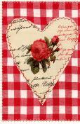 Coeur vichy, carte postale de Silke Leffler 20962