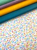 Papier fantaisie, dot multicolore