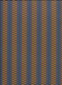 Graphique 3 zigzag orange et bleu, papier fantaisie