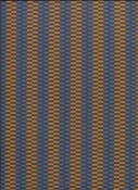 Graphique 3 zigzag orange et bleu, papier fantaisie