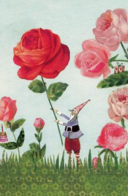 Lutin au pays de rose, carte postale de Silke Leffler 20728