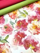 Pivoine fushia, papier fantaisie 