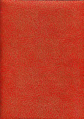 Papier fantaisie indien, kaori rouge et or