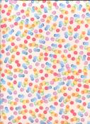 Papier fantaisie, dot multicolore