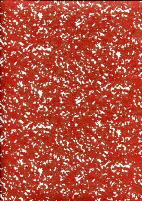 Papier fantaisie indien, granité rouge et or