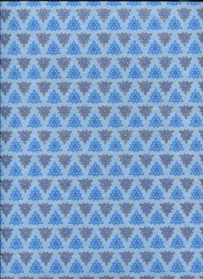 Jaipur bleu et or, papier fantaisie  indien