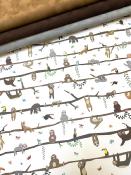Papier fantaisie anglais, les paresseux