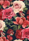 Rose ancienne, papier fantaisie