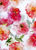 Pivoine fushia, papier fantaisie 