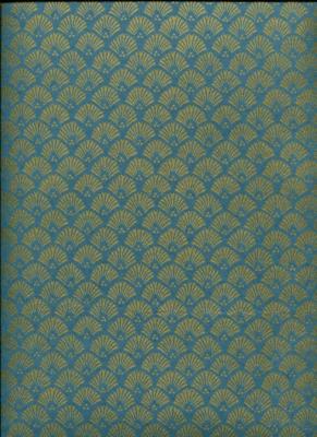 Papier japonais chiyogami ougi bleu