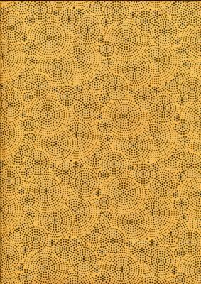 Rondanlo safran et noir, papier indien