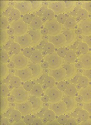 Rondanlo violet fond anis, papier fantaisie indien