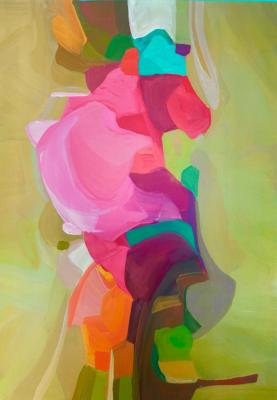 Papier fantaisie, abstrait vert