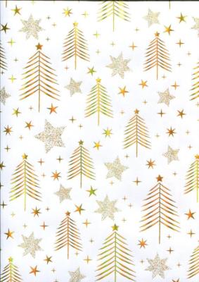 Design de Noël or fond blanc, papier de Noël